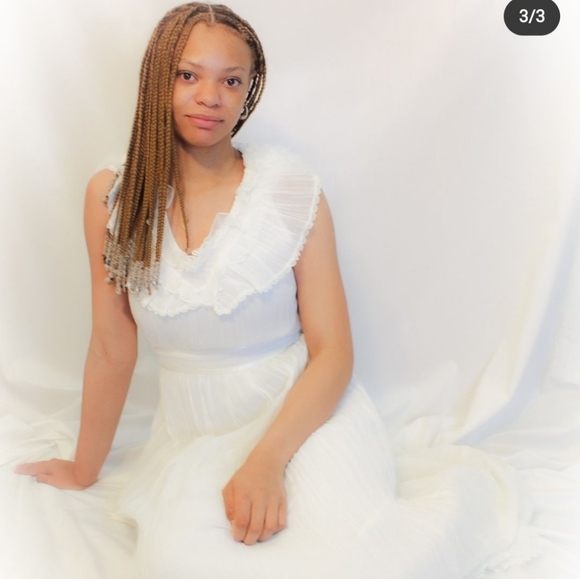 White 70s White Maxi Dress - Picture 2 of 4